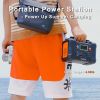 200W Portable Power Station, FlashFish 40800mAh Solar Generator with 110V AC Outlet/2 DC Ports/3 USB Ports