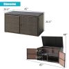 88 Gallon Garden Patio Rattan Storage Container Box