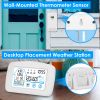 Wireless Weather Station With Clock 196FT Range Indoor Outdoor Thermometer Sensor Temperature and Humidity Monitor Humidity Forecast Battery Powered B