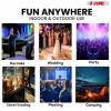 5 Core Party Speaker Portable PA System 2 Wireless Microphone Bluetooth Loud Big Subwoofer Active Powered DJ Karaoke Machine for Studio Indoor Outdoor