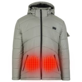 Helios - Paffuto Heated Coat (Color: Silver Gray- Male, size: XL)